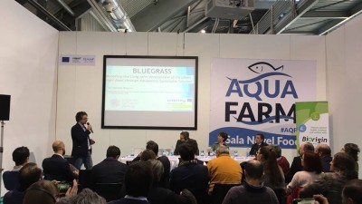 Bluegrass presented at the aquaculture fair Aquafarm 2018 in Pordenone
